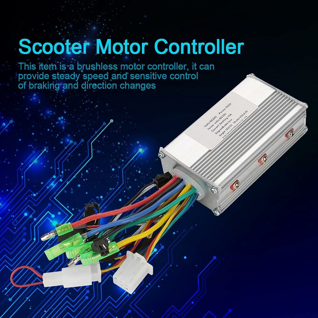 24V 13A 350W Brushless Motor Controller Aluminium Alloy Shell Brushless Controller for Electric Bicycle Electric Scooter