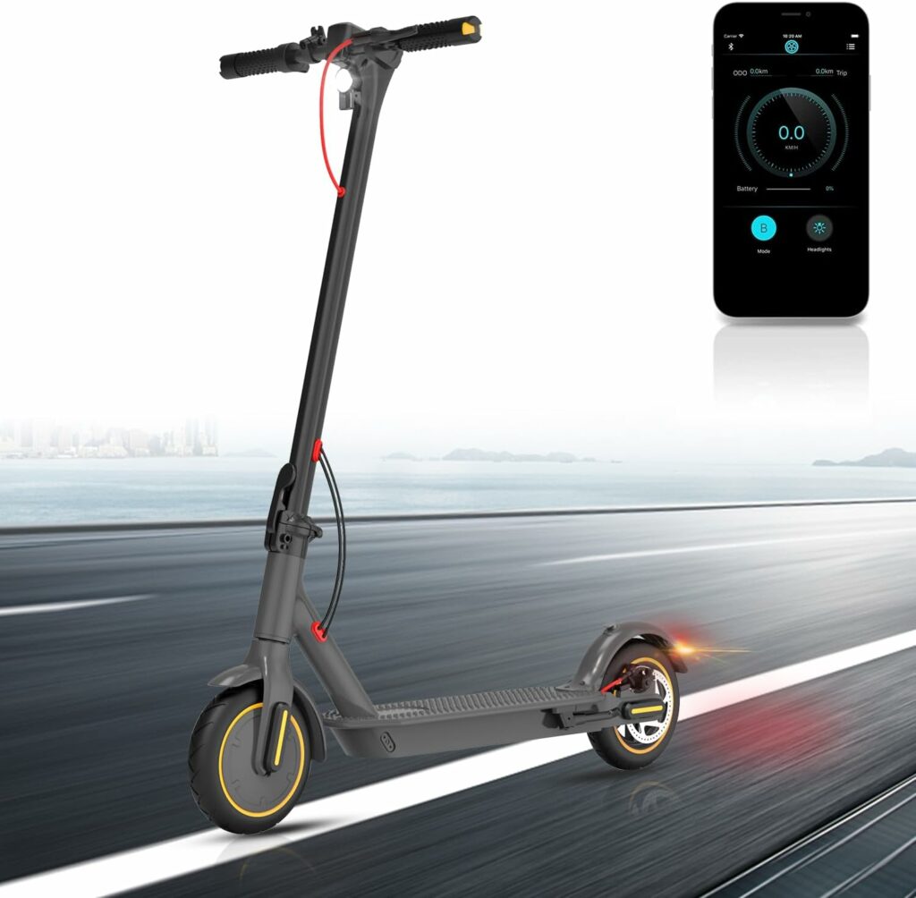 Electric Scooter Adult, Powerful 500W Motor E Scooters Max 30KM/H, 35km Long Range, 3 Speed Modes, 10 Tires Foldable Electric Scooter for Adults, APP Control