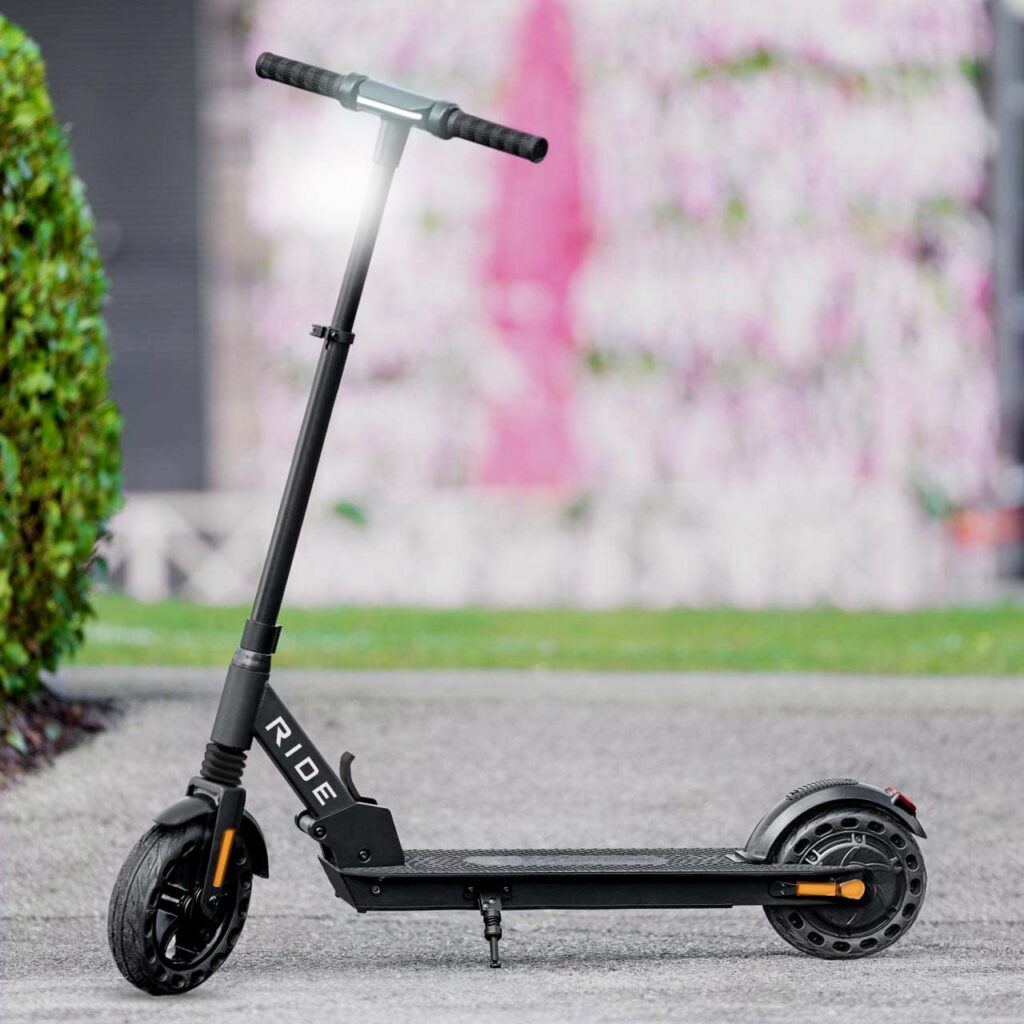 Electric Scooter Adults Fast 25km/h, RIDE GB Portable E Scooter with APP Control, 25km Long Range, 350W Motor, 8.0 Maintenance Free Tyres, Electric Scooters for Adults  Teens, height adjustable