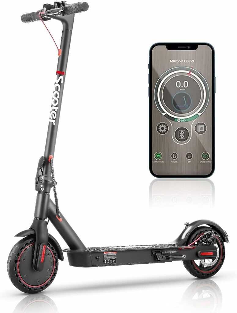 Electric Scooter Adults Fast 25km/h,iScooter i9 Portable E Scooter with APP Control, 28km Long Range, 350W Motor, 8.5 Maintenance Free Tires,Max Load 264 lbs Electric Scooters for Adults  Teens