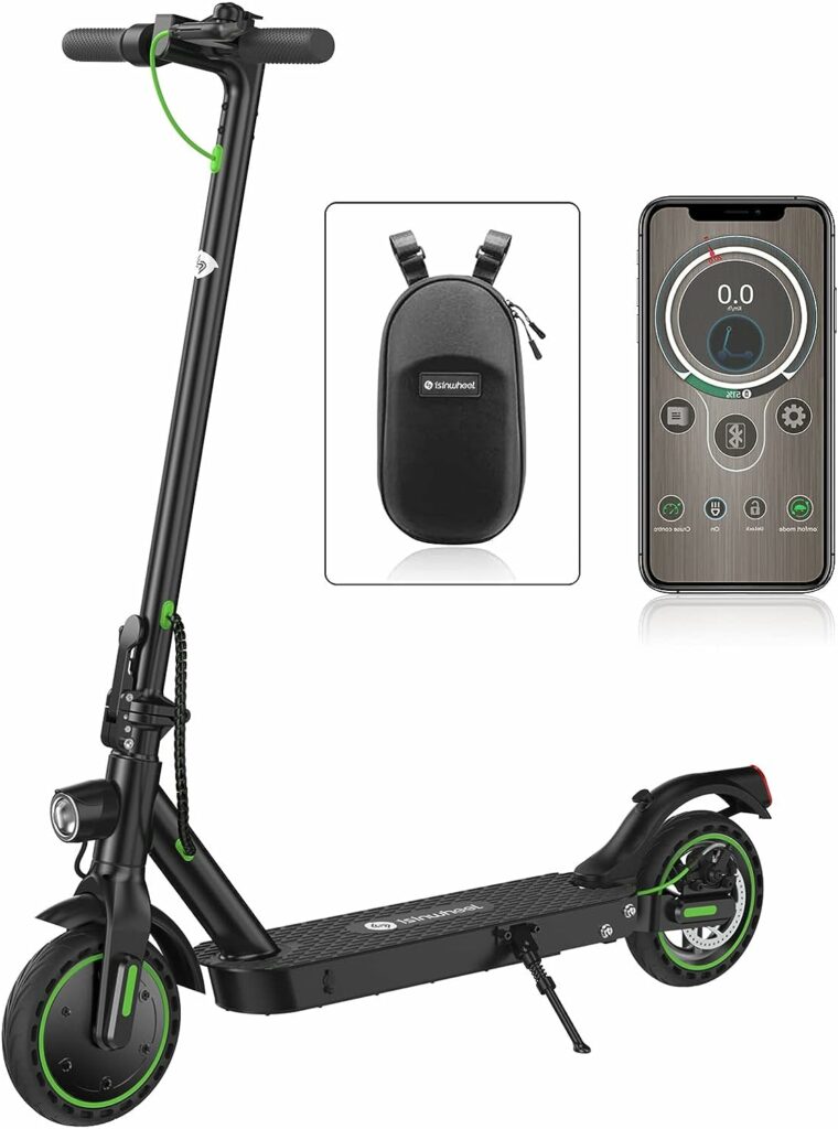 Electric Scooter Adults isinwheel Foldable Electric Scooter with Shock Absorber, App Control, 25km Long Range, 350W Motor, Fast 25km/h, 8.5 Solid Tires, LED Display E-scooter for Adults Load 264lbs