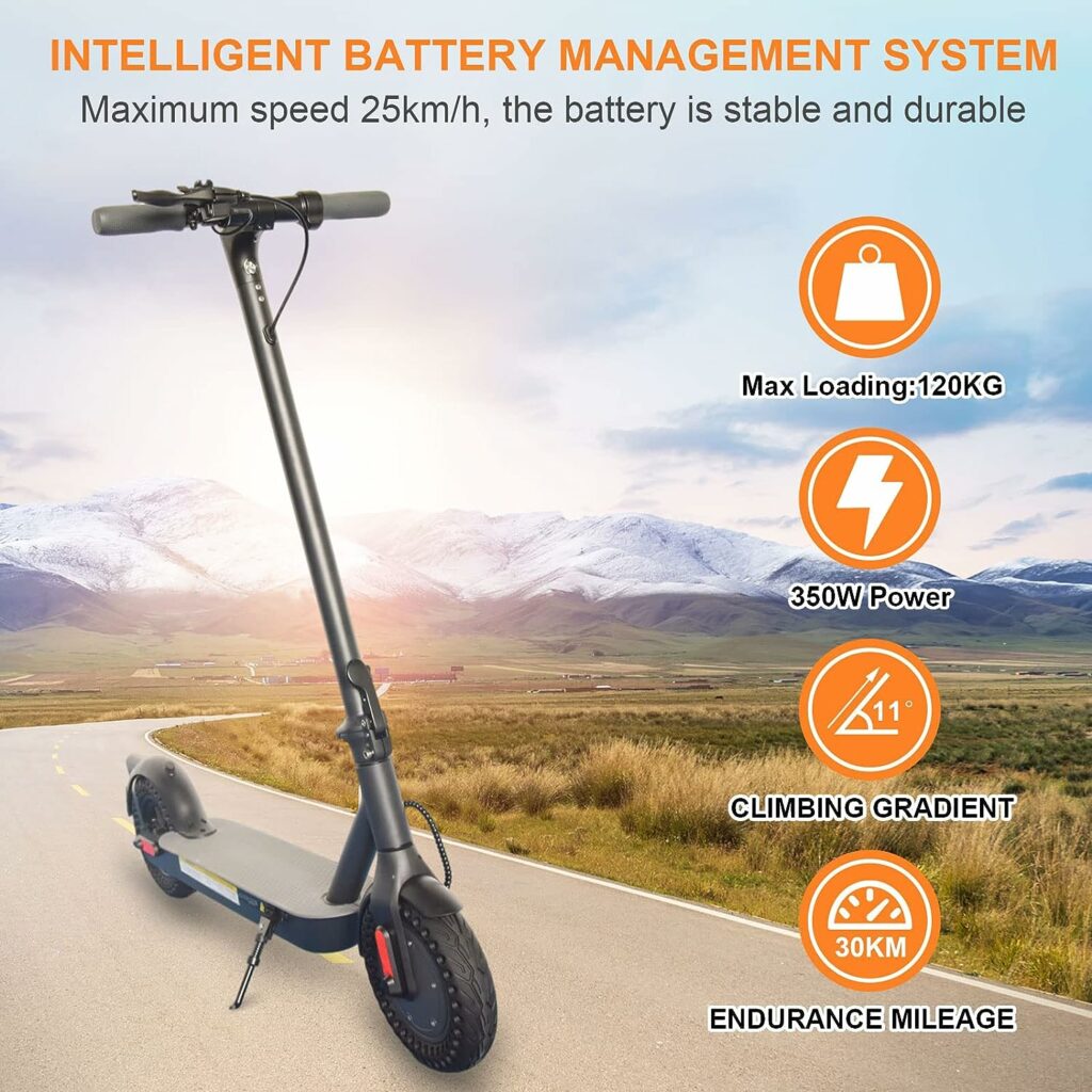 Electric Scooter,Electric Scooter adult,10inch Tires,36V 7.5Ah 3 Speed Adjustable Scooter,350W Folding Electric E Scooter for Adults and Teenagers