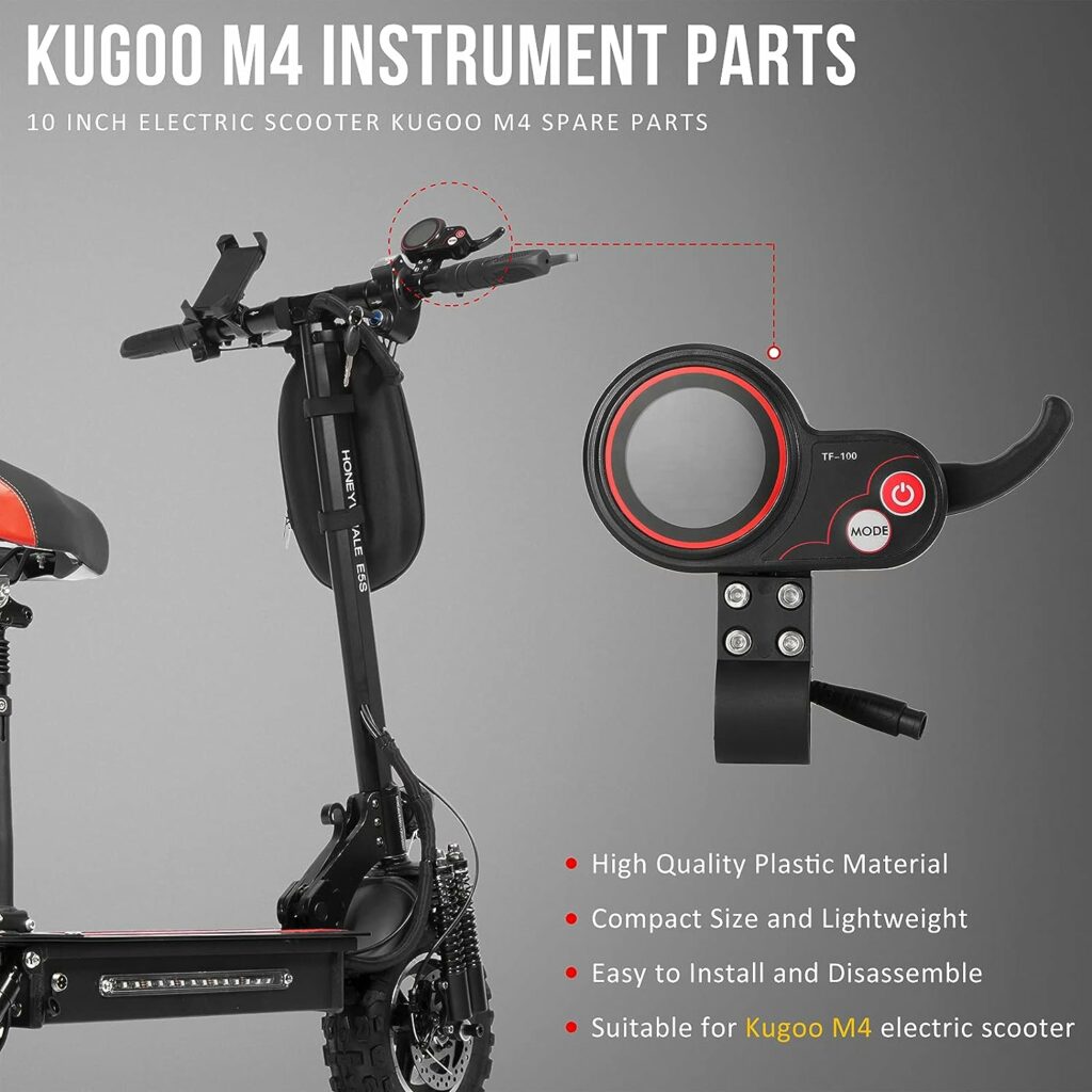 Funien E-Scooter Dashboard, Electric Scooter Instrument Display E-Scooter Dashboard For Kugoo M4 Kick Electric Scooter Spare Parts Skateboard Accessory