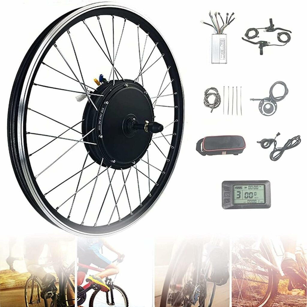 GGMWDSN Ebike Conversion Kit for Electric Bike 20/24/26/27.5/28/29/700c Rear Wheel Electric Bicycle Hub Motor Kit with Mountain Bike Rim,29inch-48V/1000W