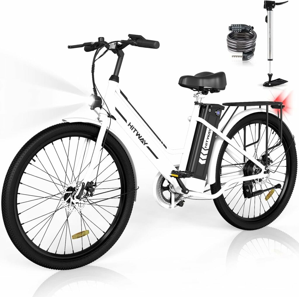 HITWAY Electric Bike, 26 Inch E Bike, Pedal Assist E-Bike with 8.4Ah Battery, 250W,City E Bike for Adults 35-70KM