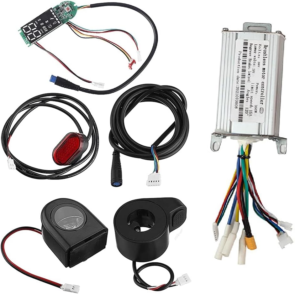 IMCCZONY 36V 350W 15A Motor Controller+Dashboard+Front/Rear Light Speed Controller for Scooter Electric Bicycle E-Bike