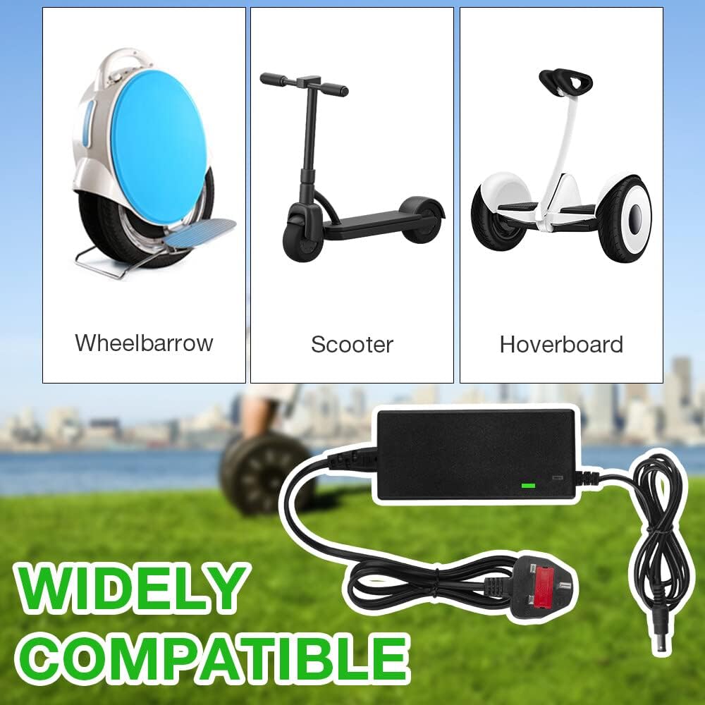 KUWUNG Electric Scooter Charger, 42V 2A Hoverboard Charger, Mobility Scooter Battery Charger, Scooter Charger Adapter with 4 Connections, Lithium Battery Charger for Xiaomi M365 Electric Bike Scooter