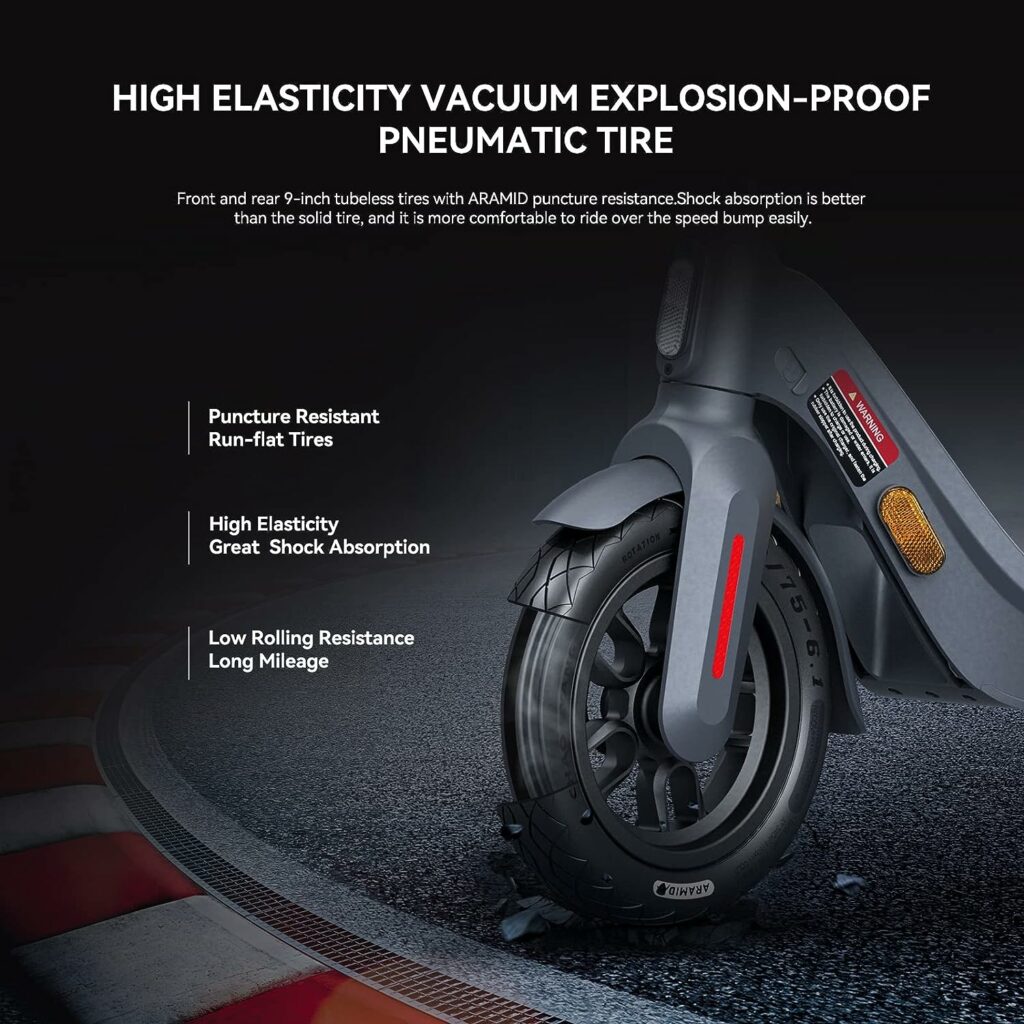 LEQISMART Electric Scooter, 40km Long Range, Max Speed 25 km/h, APP Control, 350W, 10.4 Ah, 3 Speeds Setting, Nice Gift for Adult and Teens, Black