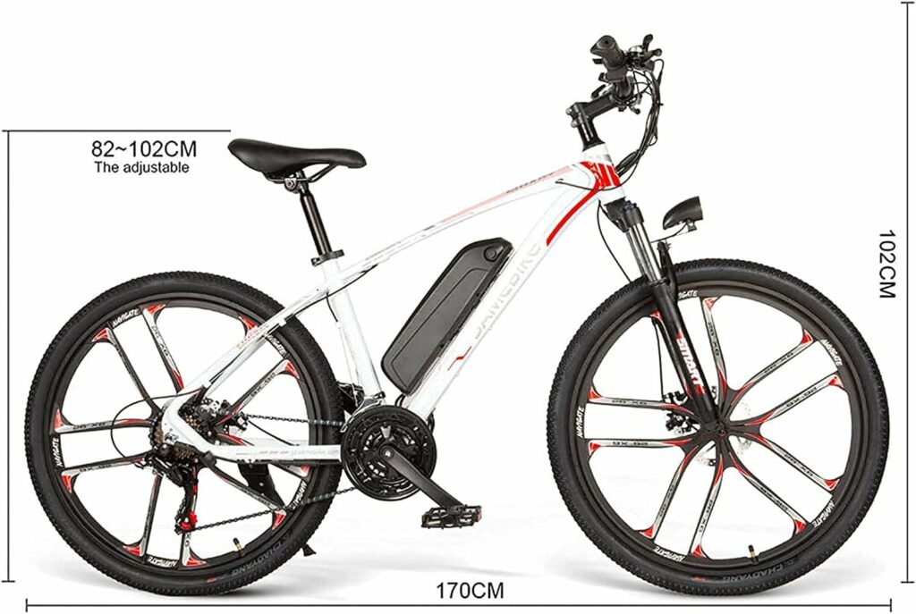 SAMEBIKE 26 Electric Bike for Adults,Electric Bicycle with 48V 10.4Ah Removable Lithium-Ion Battery,Mountain Bike Ebike with 21 Speed Gears Electric Bicycle Quick Delivery
