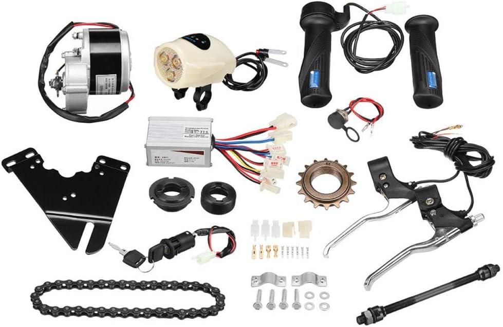 soonbuy Electric Bicycle Motor Kit, E-Bike Conversion Kit with Motor Controller for 22-28 Bike, Motor Controller Electric Bike Kit for E-Bike