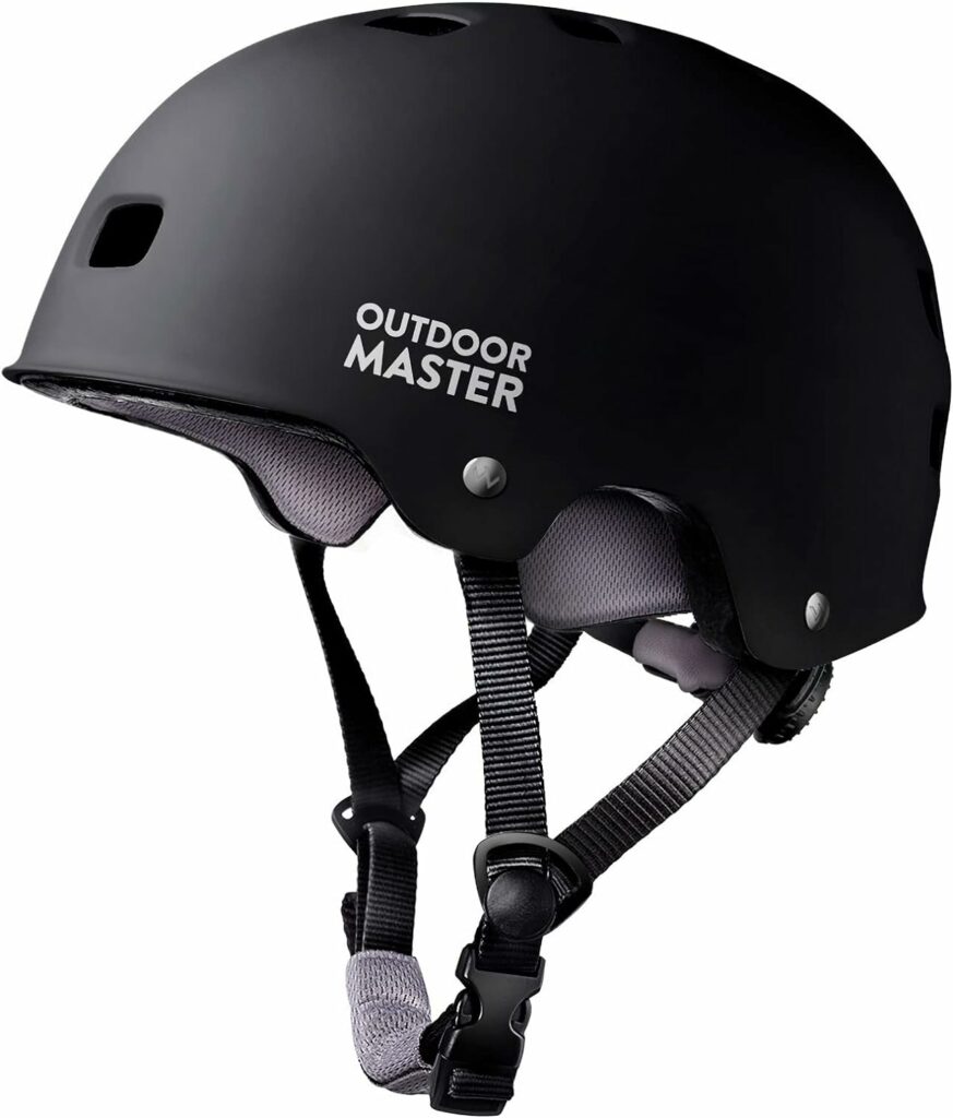 OutdoorMaster Skateboard Cycling Helmet - Two Removable Liners Ventilation Multi-Sport Scooter Roller Skate Inline Skating Rollerblading for Kids, Youth  Adults